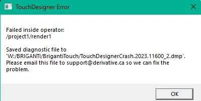 TouchDesigner Crash - :) 