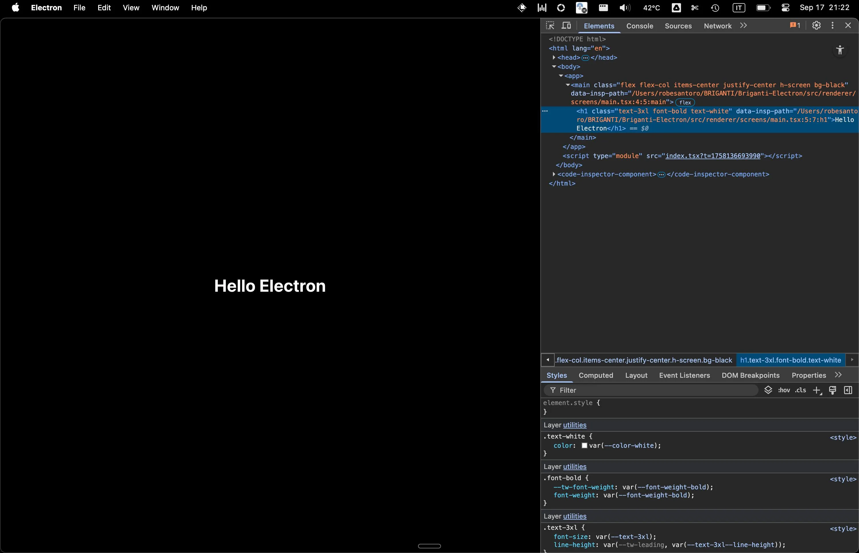 Electron Scaffolding