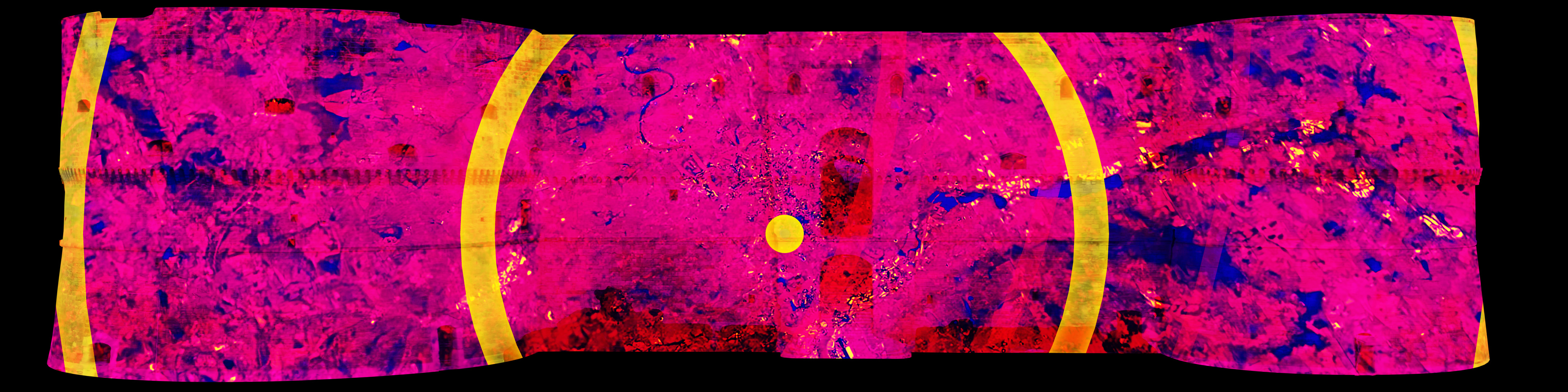 Londra individuata da un bersaglio sulla mappa fucsia