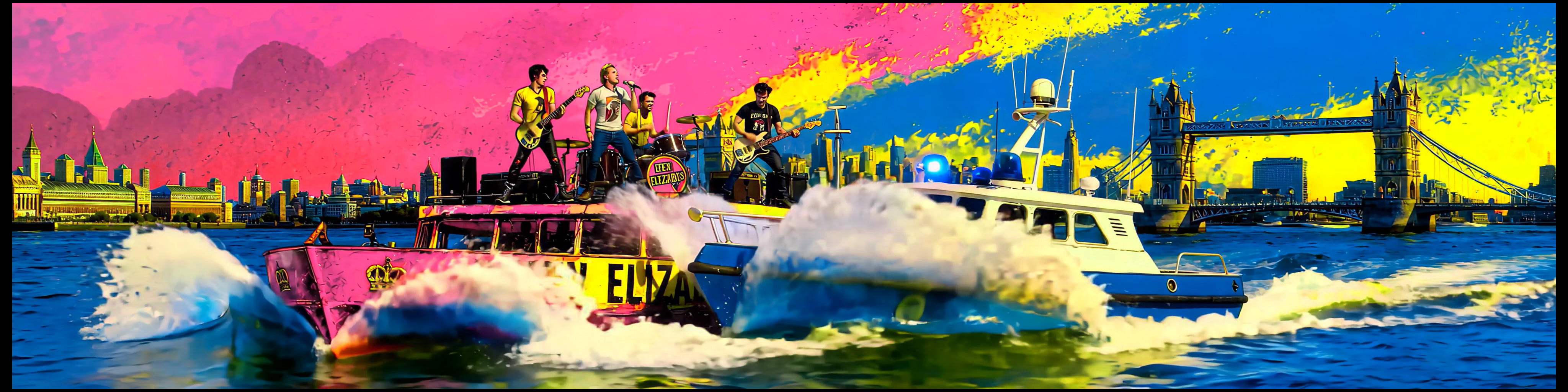 Resti punk carbonizzati, catene e fiori davanti agli ingranaggi